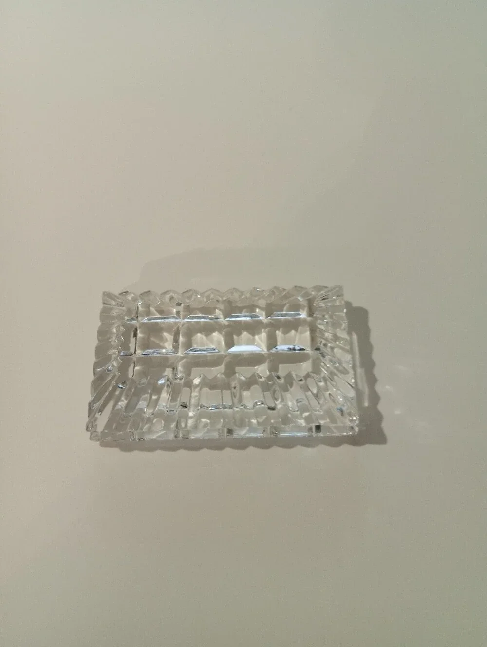 Waterford Vintage Heavy Paperweight  2x4 Clear Crystal Rectangular Decorative